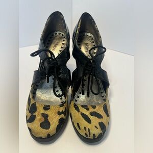 Libby Edelman SUEDE-TOE PU LEOPRD 6